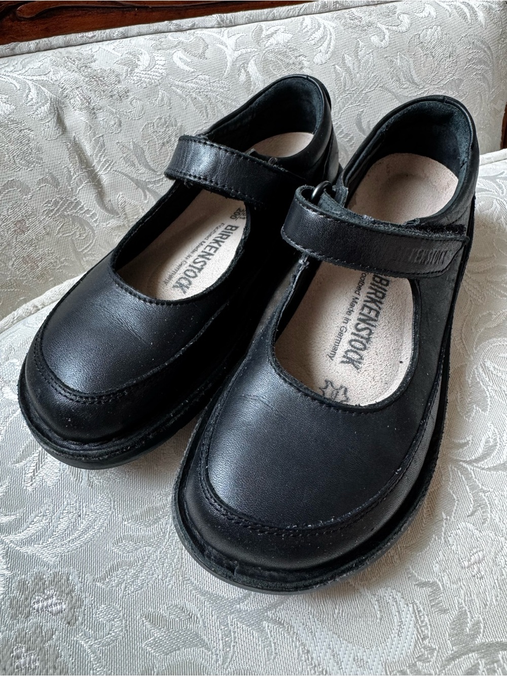 Birkenstock Kids Black Mary Jane Strap School Shoes